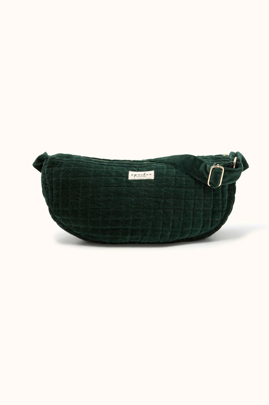 Sac Banane Lune Shanti - Velours Lisse Forrest | Apaches