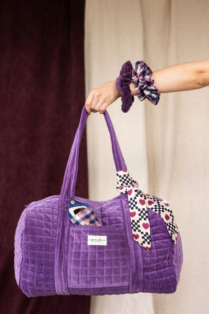 Sac Buddha - Velours Lisse Mauve | Apaches