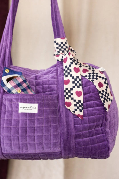 Sac Buddha - Velours Lisse Mauve | Apaches