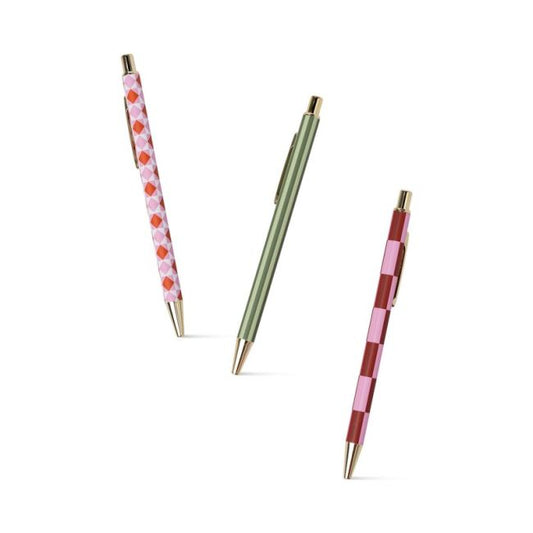 A Dopo Set of 3 Pens - Diamond, Stripe, Check | Designworks Ink