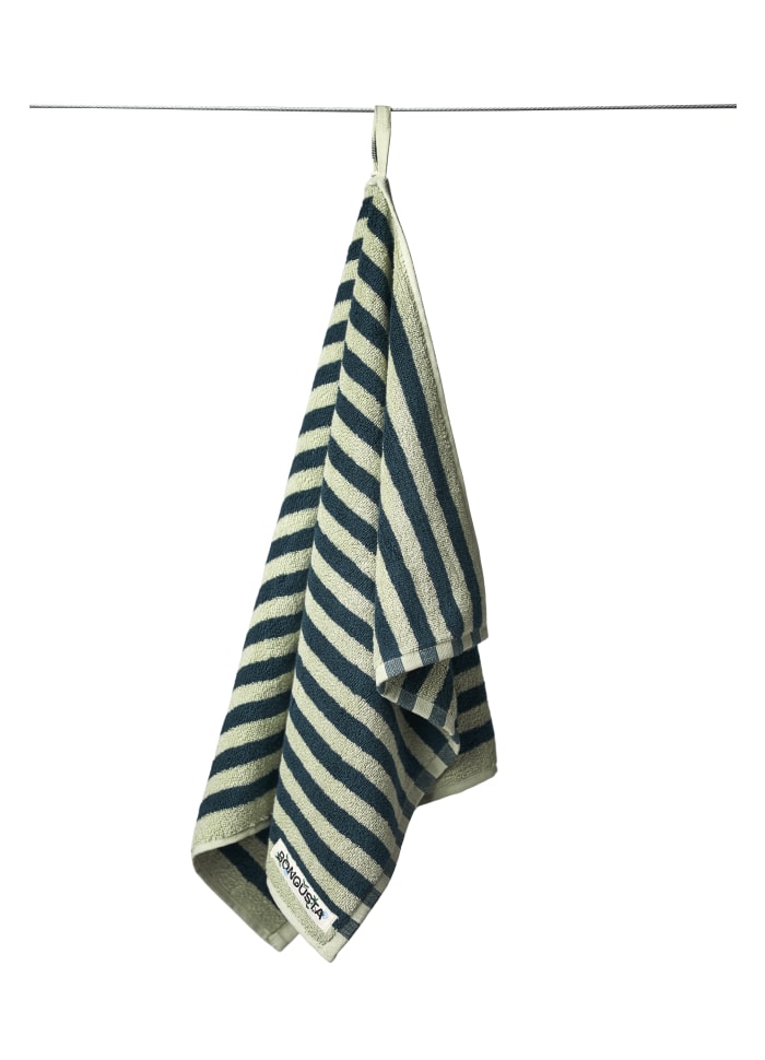 Naram guest towel - sea foam & deep teal | Bongusta - de inKijk