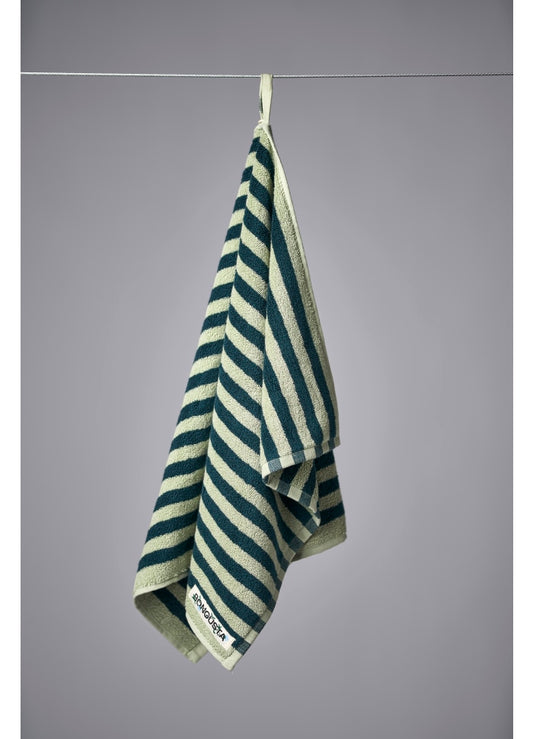 Naram guest towel - sea foam & deep teal | Bongusta - de inKijk