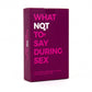 What not to say during sex | Gift Republic
