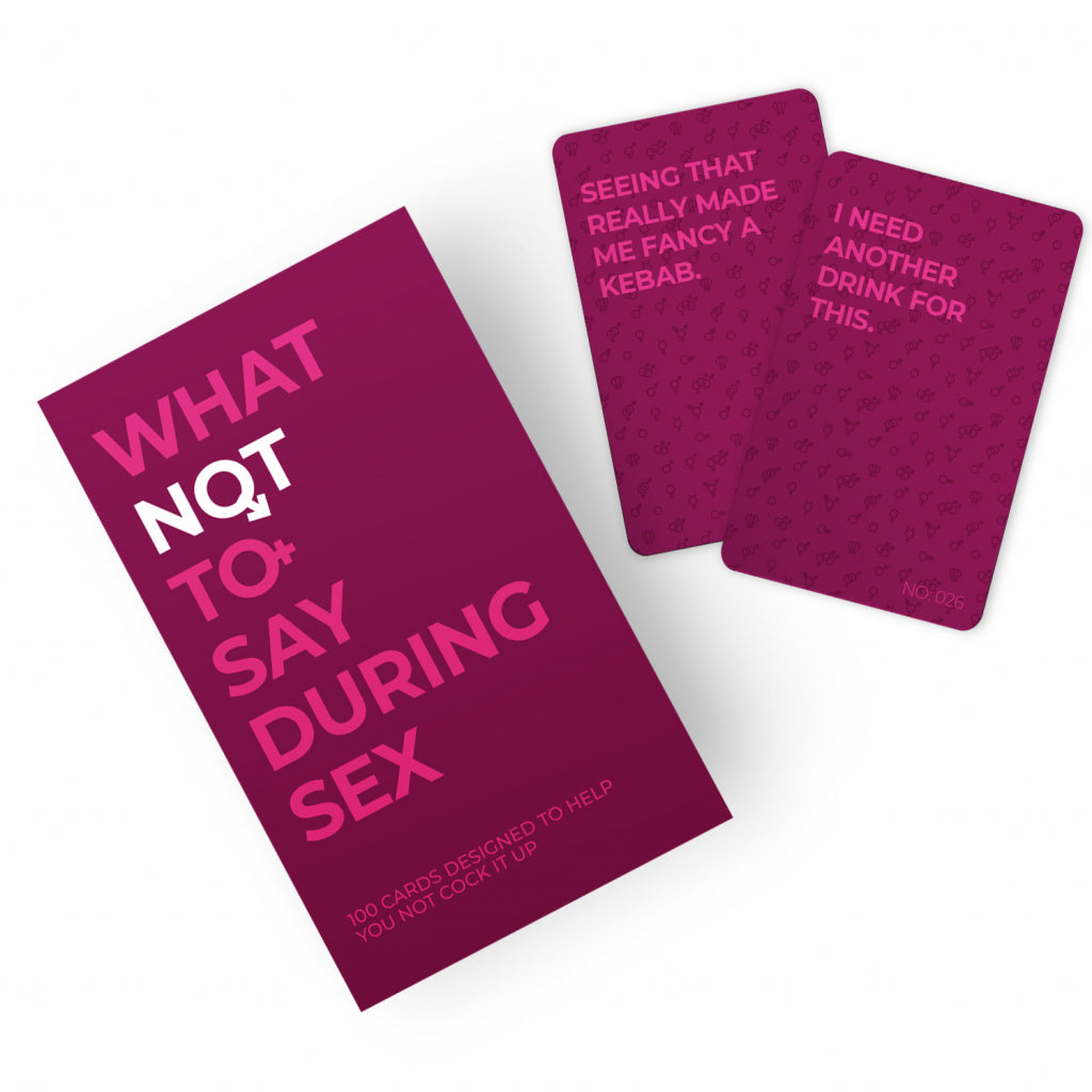 What not to say during sex | Gift Republic - de inKijk