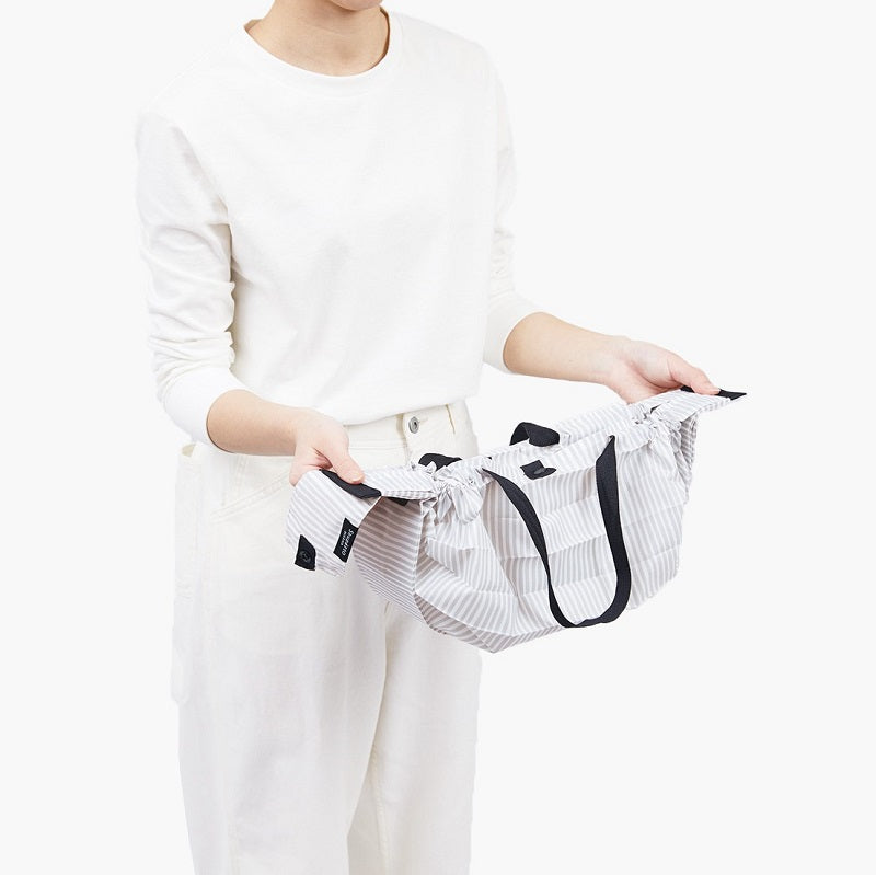 Shupatto foldable bag M - Stripe (Sen) | Shupatto