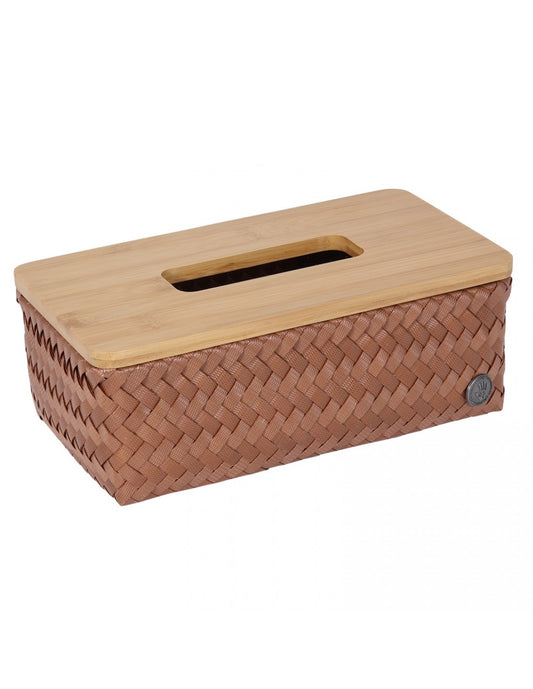 Top fit tissue box with bamboo cover - sienna | Handed By