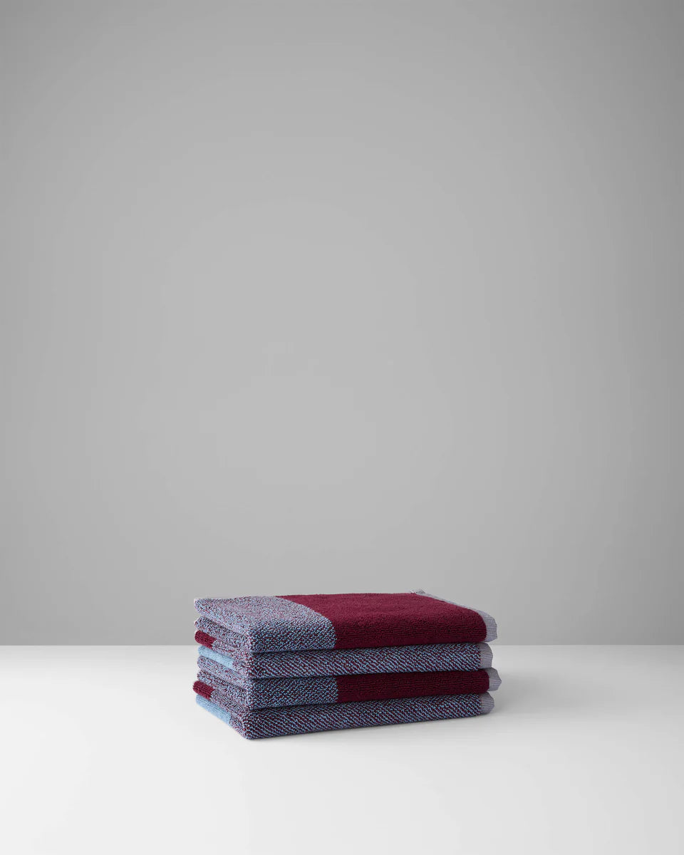 Gastendoekjes set - Lex Pott collectie - sky blue/bordeaux | SUITE702