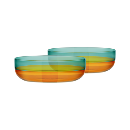 Small Glass Bowls - Amber - set of 2 | Remember