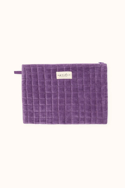 Small Pochette Sana - Velours Lisse Mauve | Apaches