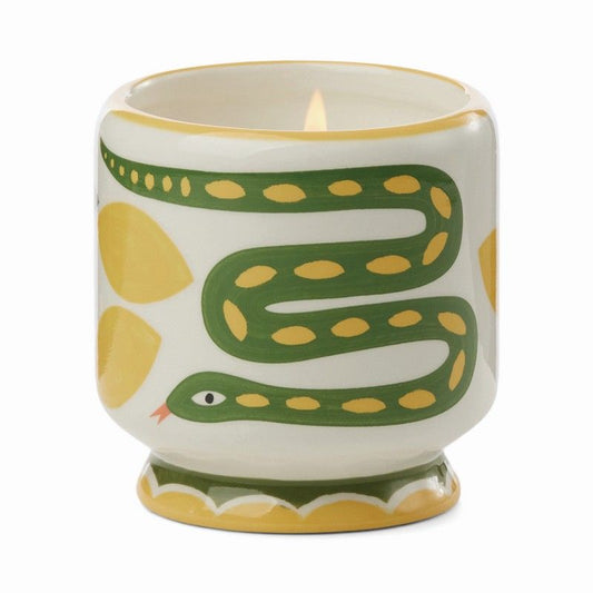 Ceramic candle snake 8 oz - wild lemongrass | Paddywax