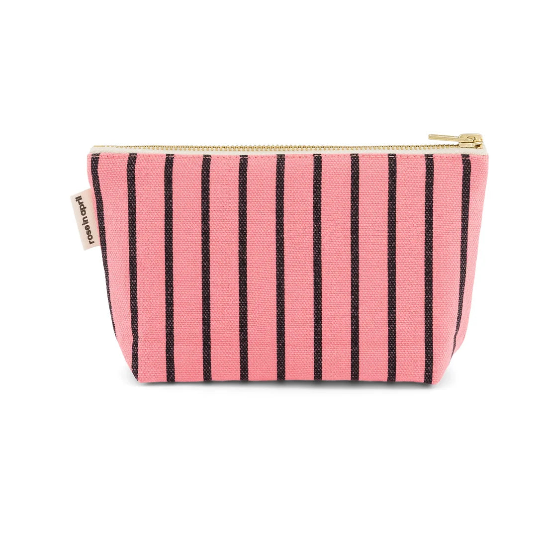 Pouch - Sofia - Funky pink tennis stripes | Rose in April