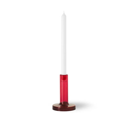 Bole Candle Holder - red/bordeaux - small | &Klevering - de inKijk