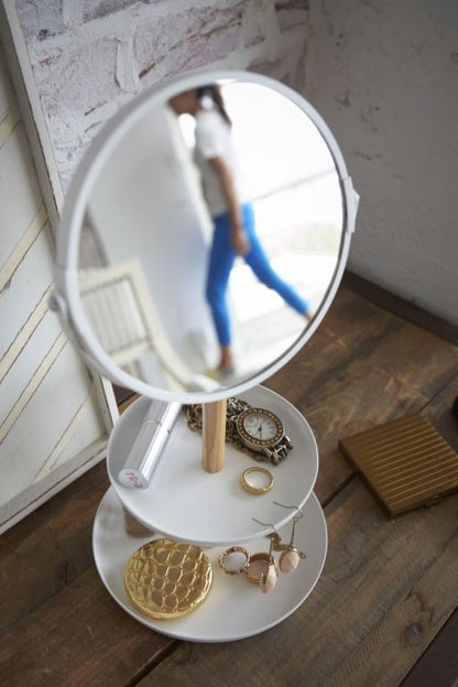 Accessoire houder en spiegel - wit | Yamazaki - de inKijk
