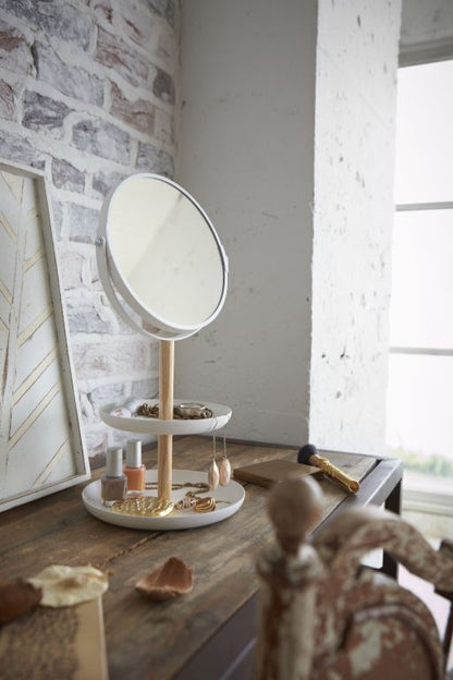 Accessoire houder en spiegel - wit | Yamazaki - de inKijk