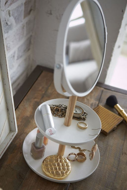 Accessoire houder en spiegel - wit | Yamazaki - de inKijk