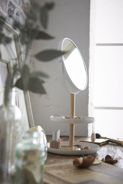 Accessoire houder en spiegel - wit | Yamazaki - de inKijk