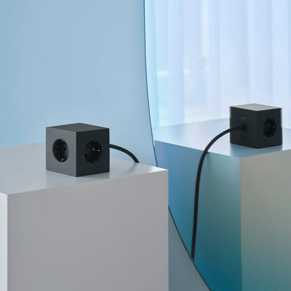 Square 1 stekkerdoos ( usb C ) - stockholm black | Avolt - de inKijk