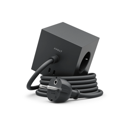 Square 1 stekkerdoos ( usb C ) - stockholm black | Avolt - de inKijk