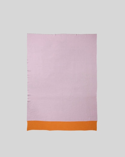 Merino Gebreide Plaid - 100% Wol - Green/Pink/Orange | SUITE702