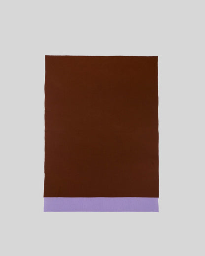 Merino Gebreide Plaid - 100% Wol - Blue/Brown/Lilac | SUITE702