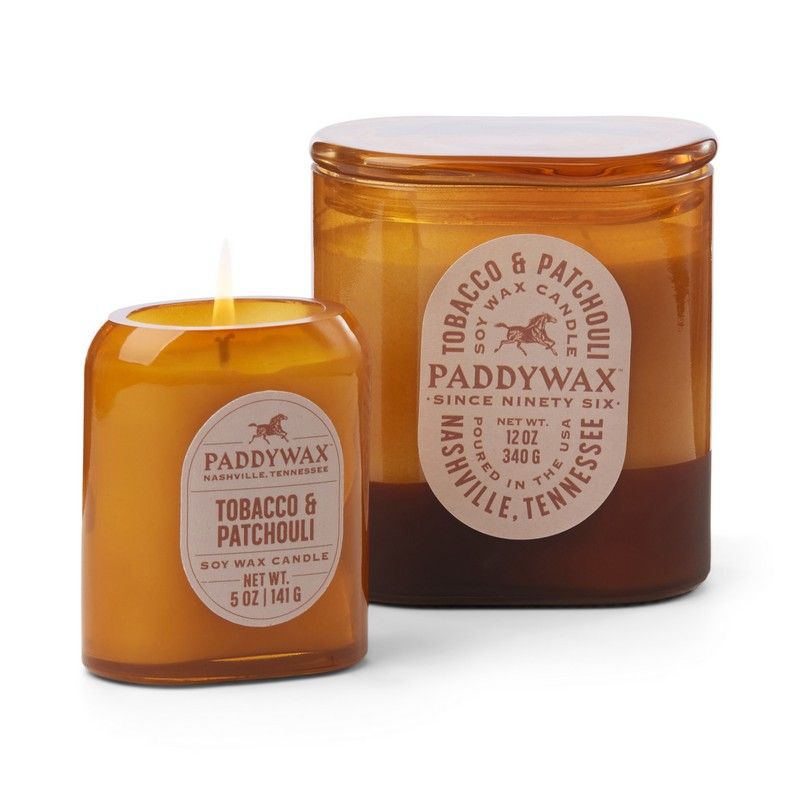 Glass candle 5 oz - tobacco & patchouli | Paddywax - de inKijk