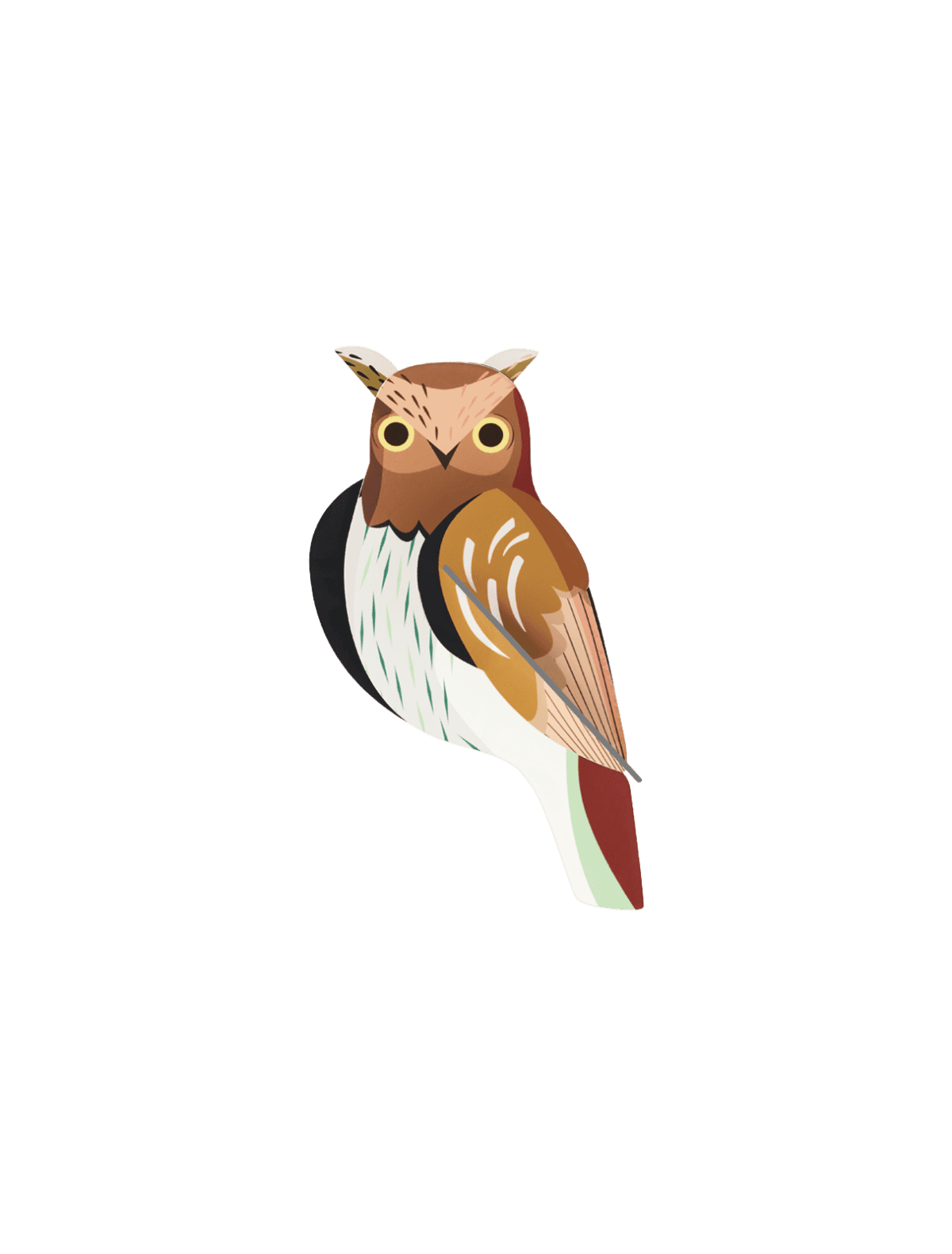 Tawny Owl - muurdecoratie | Studio Roof