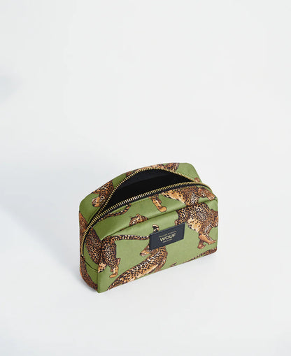 Olive leopard toiletry bag | Wouf - de inKijk
