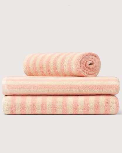 Naram bath towel - tropical & creme | Bongusta - de inKijk