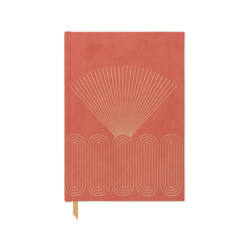 Hard Cover Suede Journal - Bright Terracotta | Designworks Ink