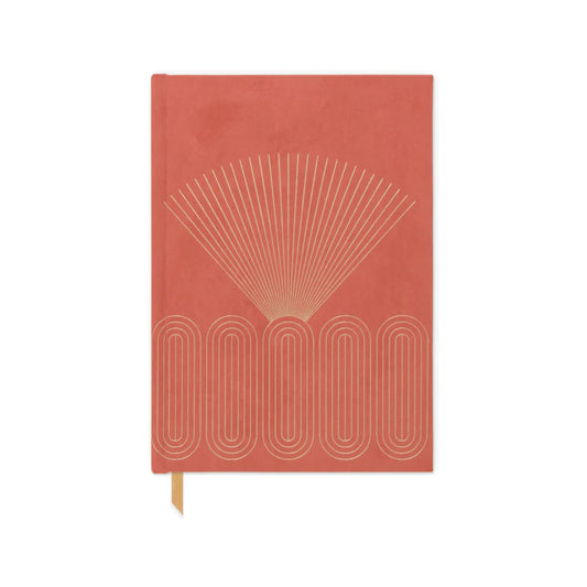 Hard Cover Suede Journal - Bright Terracotta | Designworks Ink