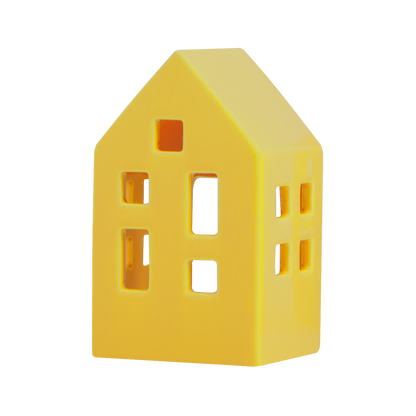 Tealight House - Yellow | Remember