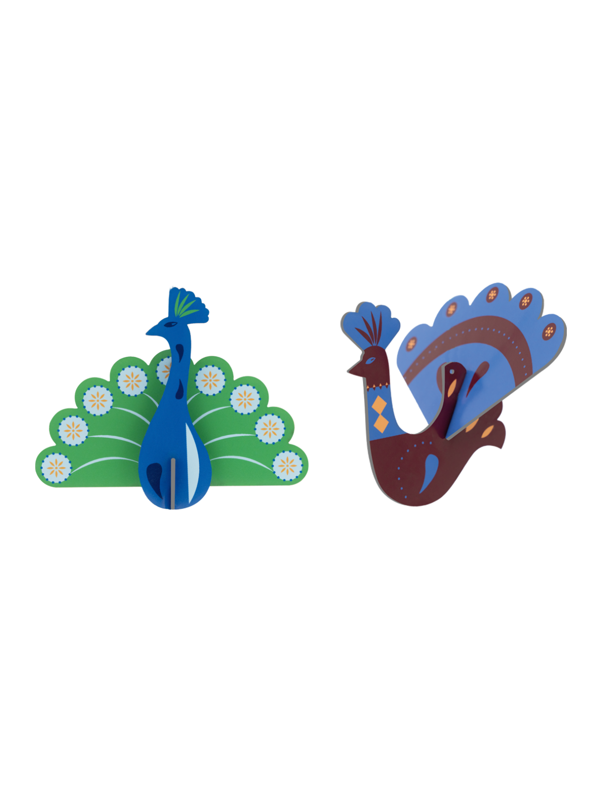 The Firebird & Peacock - Nordic Tales - Set van 2 - Kerstornamenten | Studio Roof