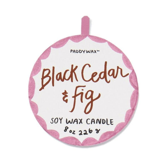 Ceramic candle tiger 8 oz - black cedar & fig | Paddywax