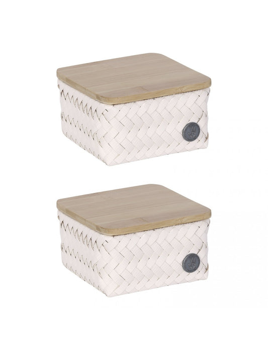 Top fit tiny - basket with bamboo cover - champagne | Handed By