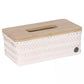 Top fit tissue box with bamboo cover - champagne | Handed By
