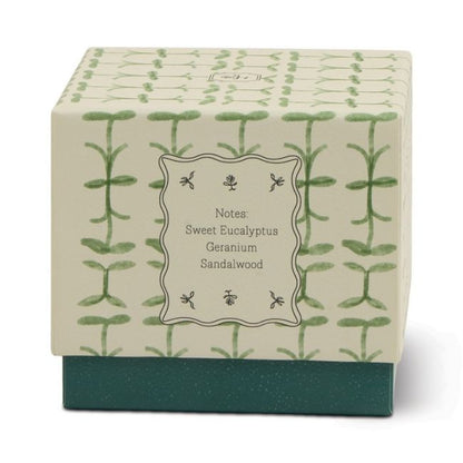 Tulip Green and Dark Green Glass Candle - Verbena & Lemongrass | Paddywax