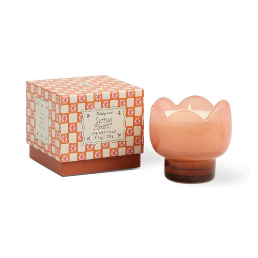 Tulip Pink and Burnt Orange Glass Candle - Cactus Flowers | Paddywax