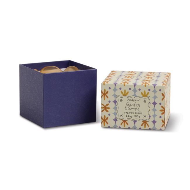 Tulip Orange and Blue Glass Candle - Garden & Grove | Paddywax