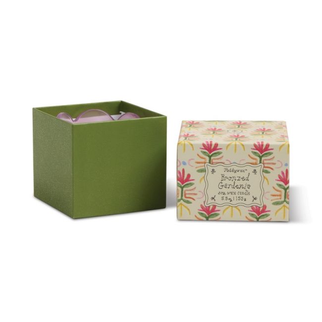Tulip Purple and Green Glass Candle - Bronzed Gardenia | Paddywax
