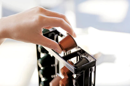 Coffee capsule holder tower - black | Yamazaki