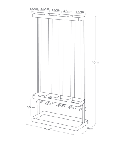 Coffee capsule holder tower - black | Yamazaki