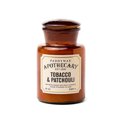 Apothecary candle 8 oz - tobacco & patchouli | Paddywax - de inKijk