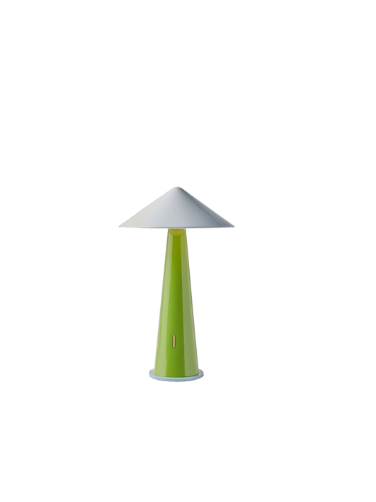 Tipsy Portable Lamp - small - Ice Gray/Pine Green | Fine Lumens