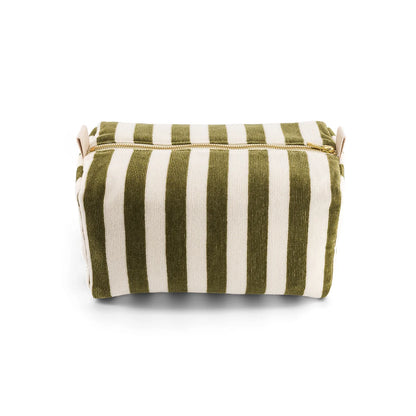 Wash bag - Vic - Khaki Stripes - Terry | Rose in April