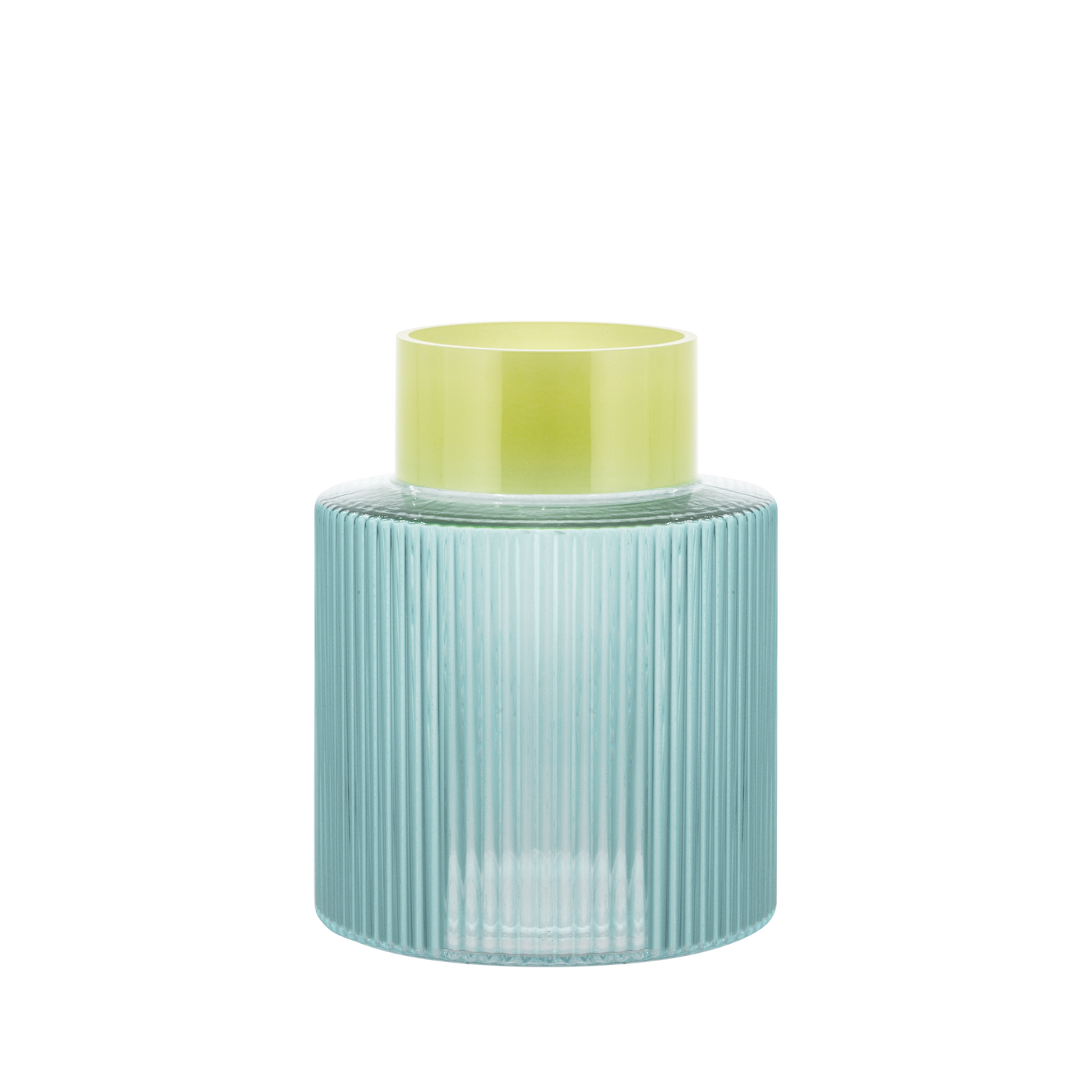 Glass vase groove - small - blue | Remember - de inKijk