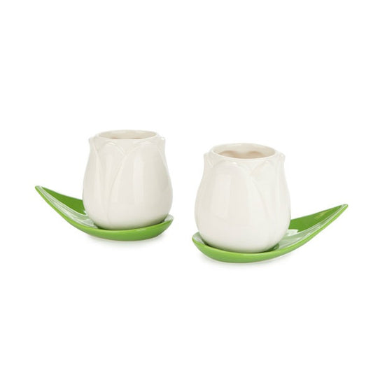Coffee cup set tulip - white | Balvi