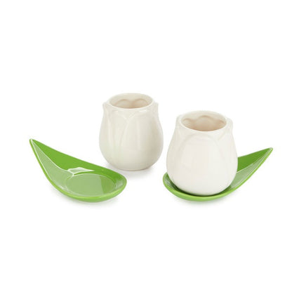 Coffee cup set tulip - white | Balvi - de inKijk