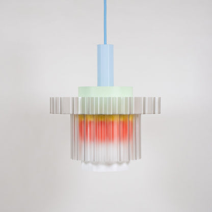 Hanglamp Gigi XL - hemelsblauwe kabel | Warren & Laetitia