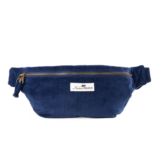 Fanny pack corduroy willow - navy blue | Alaskan Maker