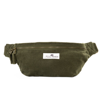 Fanny pack corduroy willow - khaki | Alaskan Maker - de inKijk